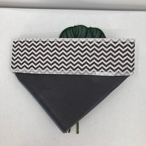 Joyoldelf Gray White Chevron Drawer Divider Collapsible Closet Cabinet Organizer - Picture 8 of 8